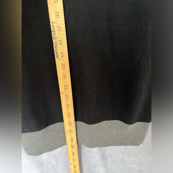 Mens Club  Monaco Cashmere Cotton Silk knit Cardigan Grey & Black M - Picture 7 of 9